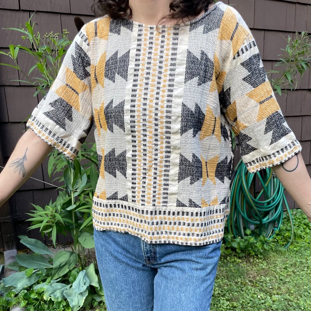 Alicia Textured Top, Anthropologie Size L